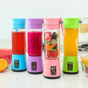 Electric Wireless Portable USB Rechargeable Stainless Steel Blade Outdoor Mini 380ml Food Mixing Juicer Machine