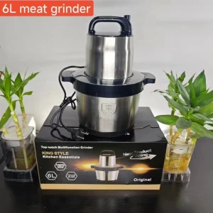 Electric Yam Pounder 6L Stainless Steel Meat Grinder Chopper Vegetable Slicer Food Machine Blender