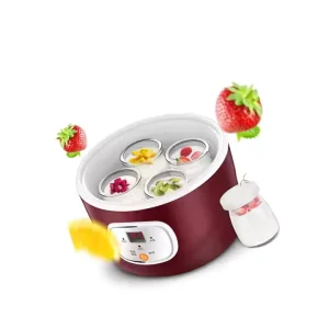 Electric Yogurt Maker 1L Automatic Mini Yogurt Maker with Stainless Steel Strainer Liner