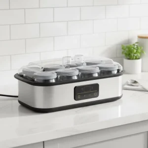 Electronic Digital Control Yogurt Maker Machine with 8 Glass Jars for Homemade Fermentation