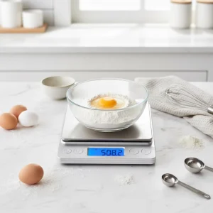 Electronic Dual Tray Stainless Steel Battery Powered High Precision Digital Weight Measuring Kitchen Scale for Cooking