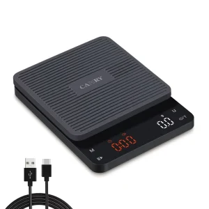 Electronic Food Weighing Espresso Scale Kitchen Scales Hand Drip Digital Coffee Scale with Timer USB
