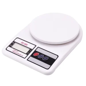 Electronic Kitchen Scale SF 400 Digital Weight Measuring Scale Battery Power Plastic Platform 10kg Capacity 1g Precision