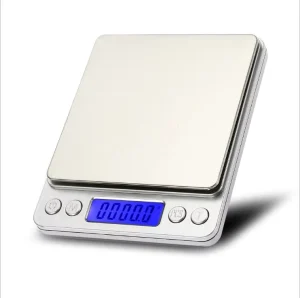 Electronic Stainless Steel Kitchen Scale 500g 0.01g 1000g 0.1g Battery Powered Weight Measuring Tea Food Scale
