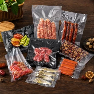 Embossed Textured PA PE Material High Barrier Food Saver Vacuum Sealer Bags Heat Seal Vacuum Packaging Bag for Food