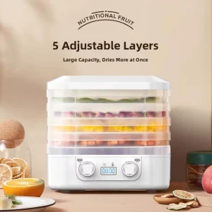 Energy Saving Household Fruit Vegetable Dehydrator Home Use 5-Layer Electric Mechanical Control Food Dehydrator