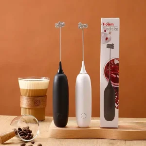 Espresso Accessories Electric Mixer Stainless Steel Milk Foam Maker Stirring Stick Mini Portable Latte Art Handheld Milk Frother