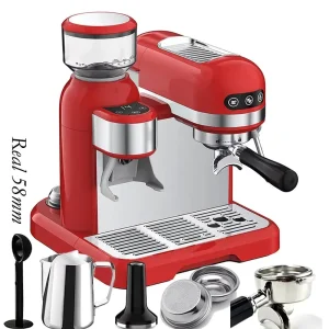 Espresso Coffee Maker Machine Multi 3 In1 Cappuccino Commercial Restaurant Office Cafe Coffee Machine With Grinder