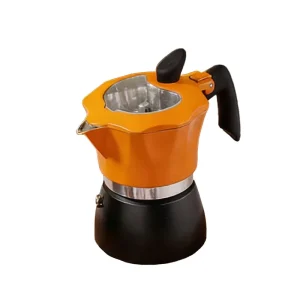 Espresso Moka Pot with Transparent Lid Italian Stove Top Aluminum Mocha Espresso Coffee Maker Moka Pot Eco Friendly Portable