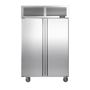 European Style 2 Door Reach In Stainless Steel Solid Door Air Cooling Digital Display Commercial Kitchen Refrigerator 1230L