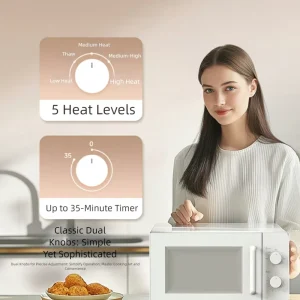 European Style Fully Automatic Multi function Household Small Mechanical Turntable Light Wave Baking Visible 20L Microwave Oven