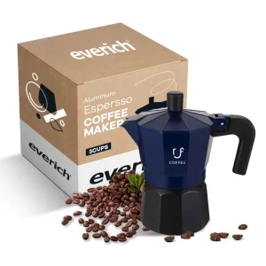 Everich Classic Moka Pot Espresso Machine Single Valve Aluminum Manual Coffee Maker Portable Home Italian