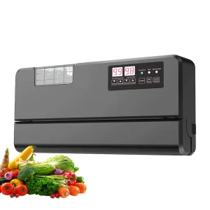 External Mini Vacuum Sealer for Fruit & Vegetable Packaging Household Use Automatic ABS Material with LED Indicator