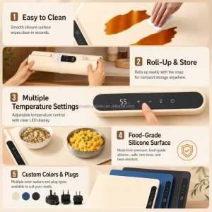 Extra Large Electric Hot Plate for Party Buffet Water Resistant Multi functional Food Heating Mat