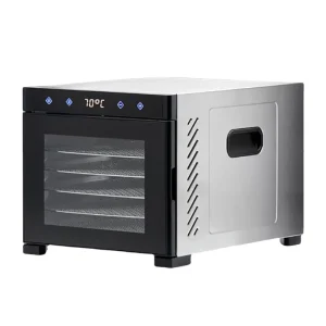 FD06G 6-Tray Electric Food Dehydrator for Jerky Vegetables Fruits Meat Dog Treats Herbs and Yogurt