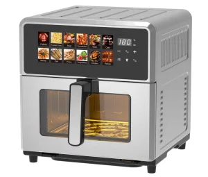 Factory 2150W 10L Smart Air Fryer with Clear Window & LED Display Brushed Stainless Steel Healthy Oilless Fryer Oven Home