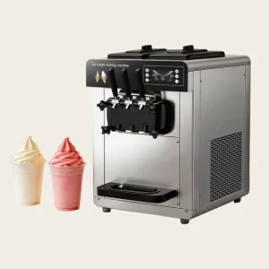 Factory 3 Flavor Ice Cream Machine 110V/220V 3 Heads Automatic Soft Serve Maker with LCD Display
