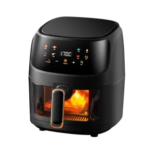 Factory 5L Square Air Fryer Oven with Touchscreen and Visible Window Home Use Smart Stainless Steel Electric Fryer