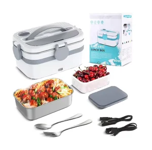 Factory 80W Car Truck Home Heated Bento Lunchbox Self Heating Electric Food Warmer Portable Lunch Boxes for Adult
