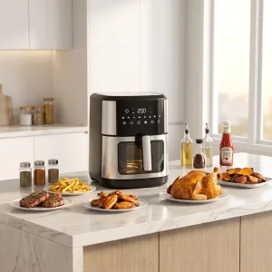 Factory Adjustable 8L Electric Air Fryer Oven Digital Cooking Machine for Household Use Temperature Control