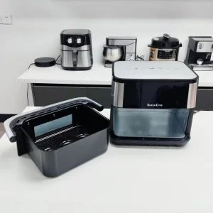 Factory Africa 220V 2000W Durable Kitchen Gadget Home Use EU Plug 10L PBT Screen Touch Oil-Free Air Fryer with Visible Window