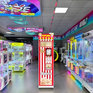 Factory Commercial Fully Automatic Popcorn Vending Machine Self Service Popcorn Maker with Flavors for Cinema