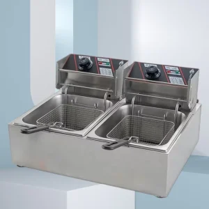 Factory Commercial Grade Stainless Steel Electric Fryers 1 Year Warranty Customizable Multi Single Tank