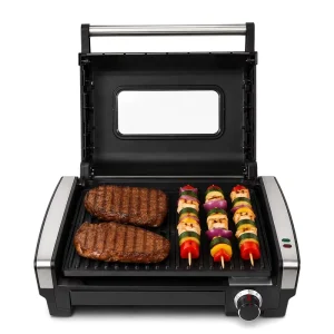 Factory Custom 304 Stainless Steel Gas Heating Electric Griddle Pan Mechanical Control Roast Grill BBQ Oven