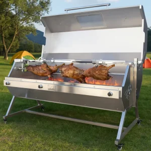 Factory Custom Propane Natural Gas Outdoor Kitchen Bbq Griddle Gas Rotisserie Roaster Grill