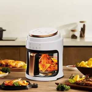 Factory Customized 800W 3L 4L Mini Digital Smart Glass Air Fryer Multi Functional Household Electric Oven