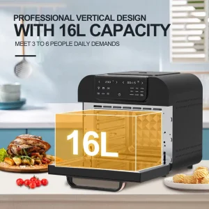 Factory Direct 16L Healthy Smart 10-in-1 Stainless Steel Household Oil Free Energy Saving Air Fryer Toast Oven