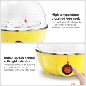 Factory Direct Automatic Egg Cooker Smart Multi Functional Household Boiler Steamer Electric Plastic Housing Sustainable 220V