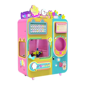 Factory Direct Commercial Kids Automatic Cotton Floss Candy Vending Machine Robot for Sell Party