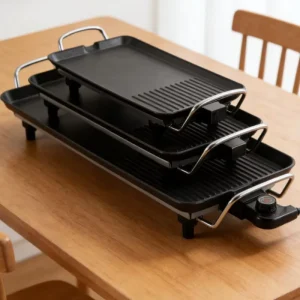 Factory Direct Easy Clean Electric BBQ Grill Pan Non Stick Smokeless Griddle for Home Cooking
