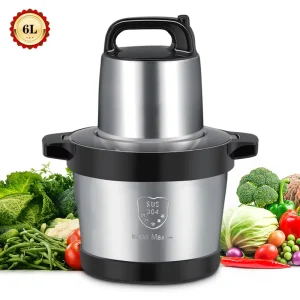 Factory Direct Electric 6L Meat Vegetable Grinder Cassava Fufu Mixer Pounder Fufu Machine in Ghana
