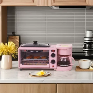 Factory Direct In Stock 3 in 1 Breakfast Station Stainless Steel Oven Coffee Maker Breakfast Machine for Home Use