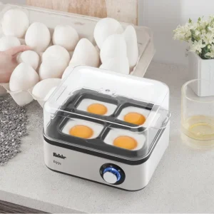 Factory Direct Mini Electric Automatic Egg Cooker Stainless Steel Heating Cooker for 8 Eggs Travel Friendly for Kids Household