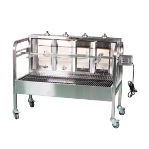 Factory Direct Outdoor Rotating Rotisserie Grill Fast Heating Stainless Steel BBQ Grill Island Kitchen