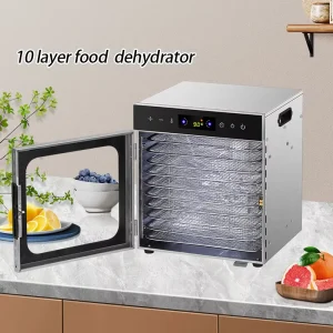 Factory Direct Sale 10 Trays Digital Control Dehydrator Machine Vegetable Fruit Dehydrator for Household Use