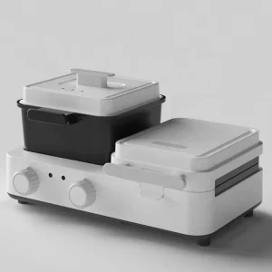 Factory Direct Sale 3 in 1 Breakfast Machine Multifunction Waffle Grill Maker Egg Steam Cooker Steak Frying