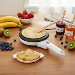 Factory Direct Sale Crepe Pancake Maker Convenient Homemade Easy Operation Stainless Steel Body Electric Warranty