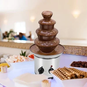 Factory Direct Sale Stainless Steel Four Layer Chocolate Fountain Machine Melting Tower Waterfall Pudding Machine Commercial