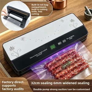 Factory Direct Sales CE Certified Small Batch Vacuum Sealer Household Food Preserver with Dual Pump and Strong Suction