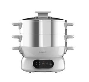 Factory Direct Sell High Quality 16L Capacity 3 Layers Stainless Steel Electric Steamer