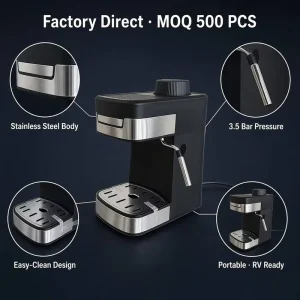 Factory Direct Semi Automatic Portable Smart Coffee Makers Espresso Coffee Making Machines Coffee Capsule Maker OEM ODM