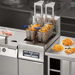 Factory Directly Sale Vertical Fryer Single Tank Fried Chicken French Fries Fryers Commercial Deep Fryer Machine