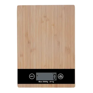 Factory Eco-Friendly LCD Display Bamboo 5Kg 0.1g Digital Food Scale Electronic Weighing Kitchen Scale Digital