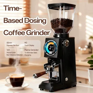 Factory Electric Commercial Stainless Steel Flat Burr 83mm Coffee Grinder for Cafe Shop Use
