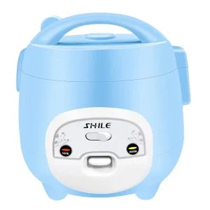 Factory Electric Portable Cylinder Mini Rice Cooker with Plastic Housing Non-Stick Inner Pot and Measuring Cup
