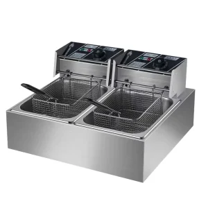 Factory Fryer Commercial Electric Deep Fryers 2 Tank 16L Electric Fried Chicken Chops French Fries Fried Machine Electric Fryer